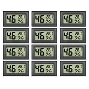 12 Pack Mini Small Digital Electronic Temperature Humidity Meter Gauge Indoor Thermometer Hygrometer LCD Display Celsius